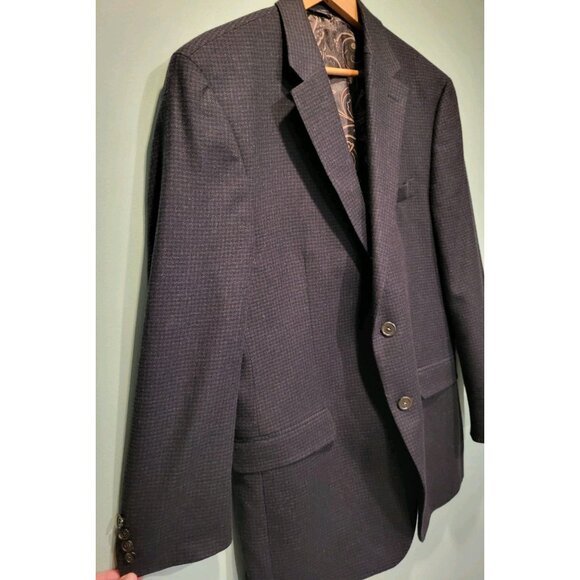 Lauren Ralph Lauren Wool Cashmere Blue Brown Check 2 Button Sportcoat Sz 42R - Picture 3 of 7